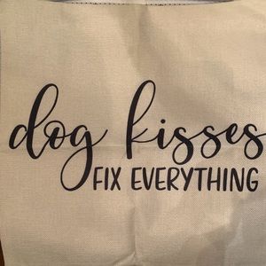 Adorable “Dog Kisses pillow case.